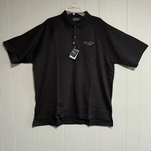 NWT BOBBY JONES Players 100% Peruvian Cotton Black Fallen Oak Golf Polo Size XL